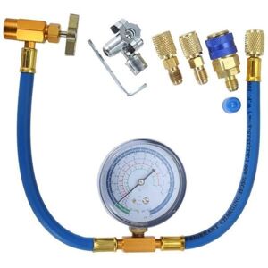 COOCHEER R134a refrigerant charging hose (with air conditioning gauge). R134a refrigerant can be connected to R-12/R-2. COOCHEER R134a refrigerant charging hose (with air conditioning gauge). R134a refrigerant can be connected to R-12/R-2.