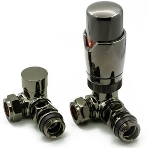 Reina Modal TRV Corner Radiator Valve and LockShield Oiled Bronze Reina Modal TRV Corner Radiator Valve and LockShield Oiled Bronze