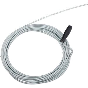 Relaxdays - Set of 4 Drain Snakes, 10m, Mechanical Pipe Cleaning Spiral Tool, Clog Remover, Tub & Sink, Iron, Silver Relaxdays - Set of 4 Drain Snakes, 10m, Mechanical Pipe Cleaning Spiral Tool, Clog Remover, Tub & Sink, Iron, Silver