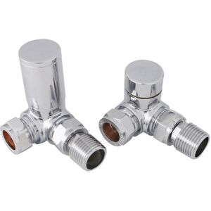 NRG - Round Head Manual Corner Radiator Rad Valves 1/2'x15mm Brass Chrome NRG - Round Head Manual Corner Radiator Rad Valves 1/2'x15mm Brass Chrome