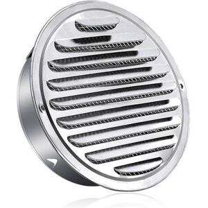 Gotrays - Round stainless steel ventilation grille 100 mm metal ventilation grille Weather protection grille with insect protection ventilation Gotrays - Round stainless steel ventilation grille 100 mm metal ventilation grille Weather protection grille with insect protection ventilation