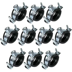 Memkey - Set of 10 soundproofing sleeves – mounting bracket with seal – for pipe ø 1'' 32–36 mm – made of galvanized steel – for screwing in М8/М10 Memkey - Set of 10 soundproofing sleeves – mounting bracket with seal – for pipe ø 1'' 32–36 mm – made of galvanized steel – for screwing in М8/М10