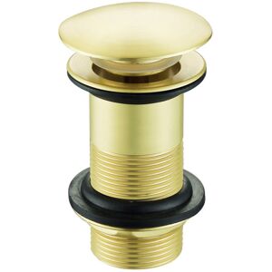 Signature - Mushroom Click Clack Unslotted Basin Waste - Brushed Brass Signature - Mushroom Click Clack Unslotted Basin Waste - Brushed Brass