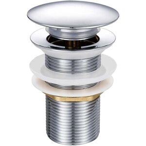 SJQKA Pop-up washbasin drain without overflow, push-open valve drain for brass washbasins, chrome G 1-1/4" SJQKA Pop-up washbasin drain without overflow, push-open valve drain for brass washbasins, chrome G 1-1/4"