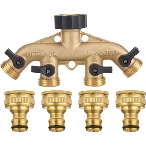 SNQ - 4-Way Brass Ball Valve - 4x3/4 in outlets - Valve manifold SNQ - 4-Way Brass Ball Valve - 4x3/4 in outlets - Valve manifold