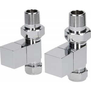 Kartell Pair Cube Square Modern Chrome Radiator Towel Rail Valves Straight Valves 15mm Kartell Pair Cube Square Modern Chrome Radiator Towel Rail Valves Straight Valves 15mm