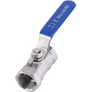 Memkey - ss 304 bsp Stainless Steel Ball Valve, Female Thread, Lever Handle Ball Valve, Manual On/Off Control, Reduced Port,DN20 (3/4') Memkey - ss 304 bsp Stainless Steel Ball Valve, Female Thread, Lever Handle Ball Valve, Manual On/Off Control, Reduced Port,DN20 (3/4')