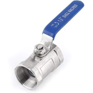 MEMKEY Stainless Steel ss 304 bsp Female Threaded Ball Valve - Lever Handle Ball Valve - Manual On/Off Control - Reduced Port,DN32 (1-1/4') MEMKEY Stainless Steel ss 304 bsp Female Threaded Ball Valve - Lever Handle Ball Valve - Manual On/Off Control - Reduced Port,DN32 (1-1/4')