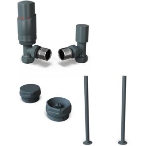 UK RADIATORS Talus Bold - Thermostatic Radiator Valve & Accessory Kit - Anthracite Angled 15mm UK RADIATORS Talus Bold - Thermostatic Radiator Valve & Accessory Kit - Anthracite Angled 15mm