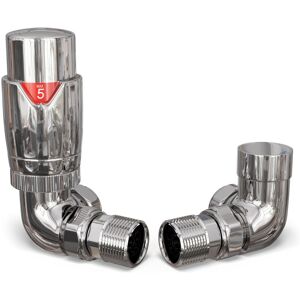 UK RADIATORS Talus Flair - Chrome Thermostatic Radiator Valve & Lockshield Corner 8mm UK RADIATORS Talus Flair - Chrome Thermostatic Radiator Valve & Lockshield Corner 8mm