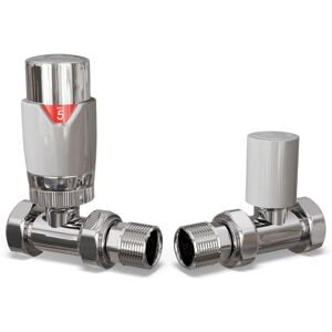 UK RADIATORS Talus Flair - White Thermostatic Radiator Valve & Lockshield Straight 15mm UK RADIATORS Talus Flair - White Thermostatic Radiator Valve & Lockshield Straight 15mm