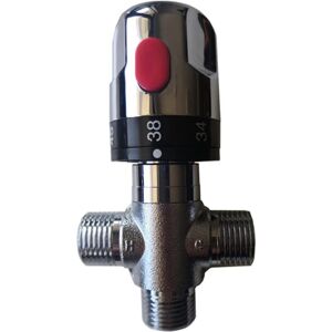 GOTRAYS Thermostatic valve solar water heater thermostatic valve DN15-1pcs-chrome plating GOTRAYS Thermostatic valve solar water heater thermostatic valve DN15-1pcs-chrome plating