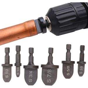 TEHTUY Tube Expander, 6-Piece Tube Expander Bearing Set of Copper Pipe Stamping Tools with Steel Hexagonal Handle TEHTUY Tube Expander, 6-Piece Tube Expander Bearing Set of Copper Pipe Stamping Tools with Steel Hexagonal Handle