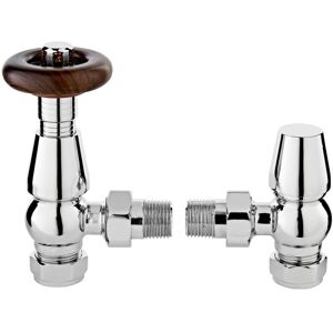 Hudson Reed - Camden Angled Thermostatic Radiator Valves Pair - Chrome Hudson Reed - Camden Angled Thermostatic Radiator Valves Pair - Chrome