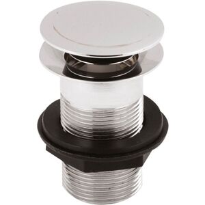 Nuie - Chrome Unslotted Push Button Basin Waste - EK304 Nuie - Chrome Unslotted Push Button Basin Waste - EK304