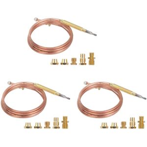 Tlily - Universal Gas Stove Thermocouple with 5pcs Nuts Heating Gas Burner Replacement Thermocouple Adaptor X3 I500115949 Tlily - Universal Gas Stove Thermocouple with 5pcs Nuts Heating Gas Burner Replacement Thermocouple Adaptor X3 I500115949