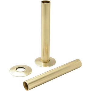 Warmehaus - 2x Radiator Pipes and Collars 15 x 180mm Polished Brass Warmehaus - 2x Radiator Pipes and Collars 15 x 180mm Polished Brass