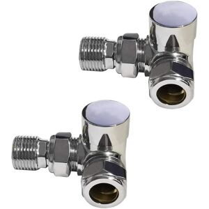 Corner Towel Radiator Valves 15mm Twin Pack Chrome - Warmehaus Corner Towel Radiator Valves 15mm Twin Pack Chrome - Warmehaus