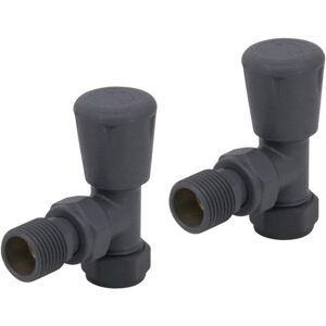 Radiator Valves Round 15mm Anthracite Angled - Warmehaus Radiator Valves Round 15mm Anthracite Angled - Warmehaus