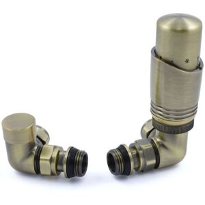 West - Delta Corner trv Thermostatic Radiator Valve and Lockshield - Antique Brass West - Delta Corner trv Thermostatic Radiator Valve and Lockshield - Antique Brass