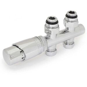 West - Delta Twin Straight trv Thermostatic Radiator Valve - Chrome West - Delta Twin Straight trv Thermostatic Radiator Valve - Chrome