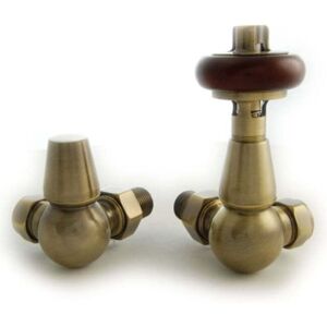 West - Eton Traditional Corner Manual Radiator Valve and Lockshield - Antique Brass West - Eton Traditional Corner Manual Radiator Valve and Lockshield - Antique Brass