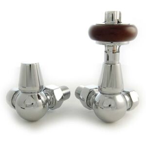 West - Eton Traditional Corner Manual Radiator Valve and Lockshield - Chrome West - Eton Traditional Corner Manual Radiator Valve and Lockshield - Chrome