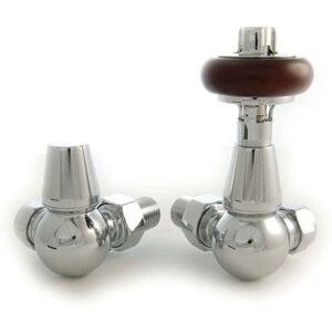 West - Faringdon Corner Thermostatic Radiator Valve and Lockshield - Chrome West - Faringdon Corner Thermostatic Radiator Valve and Lockshield - Chrome