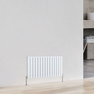 NRG - White Horizontal Designer Radiator Flat Panel Central Heating Rads Double 600x1020mm NRG - White Horizontal Designer Radiator Flat Panel Central Heating Rads Double 600x1020mm