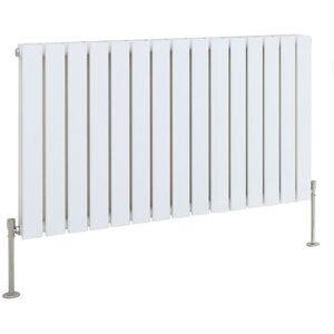 NRG - White Radiator Flat Panel Central Heating Rads with Angle Square Valve Horizontal Double 600x1020mm NRG - White Radiator Flat Panel Central Heating Rads with Angle Square Valve Horizontal Double 600x1020mm