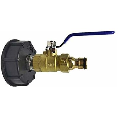 Monly - 1x Brass Tap Connector S60x6 Tank Adapter Drain Valve with 25mm Outlet Diameter Quick Connect Outlet for ibc Tank Monly - 1x Brass Tap Connector S60x6 Tank Adapter Drain Valve with 25mm Outlet Diameter Quick Connect Outlet for ibc Tank