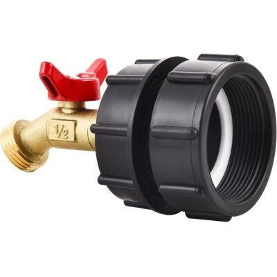 TEHTUY 2" Fine Thread Tote Tank Adapter, 60mm IBC Tote Fittings 1/2" Male NPT Inlet × 3/4" Male GHT Thread, Garden Hose Connector for Valve Replacement Parts TEHTUY 2" Fine Thread Tote Tank Adapter, 60mm IBC Tote Fittings 1/2" Male NPT Inlet × 3/4" Male GHT Thread, Garden Hose Connector for Valve Replacement Parts