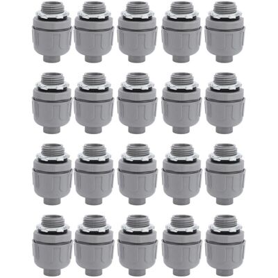 GROOFOO 20 Pcs Liquid Tight Conduit Connector 1/2 Inch npt Nylon 6 Non Metallic Conduit Fittings GROOFOO 20 Pcs Liquid Tight Conduit Connector 1/2 Inch npt Nylon 6 Non Metallic Conduit Fittings