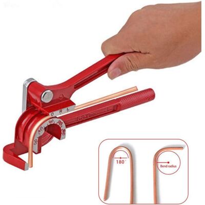 Ikodm - 3-in-1 Manual Tube Bender Size 1/4 5/16 3/8 180 Degree Lever Type Heavy Duty Bend Copper Brass Aluminum and Soft Metal for hvac Water Gas Ikodm - 3-in-1 Manual Tube Bender Size 1/4 5/16 3/8 180 Degree Lever Type Heavy Duty Bend Copper Brass Aluminum and Soft Metal for hvac Water Gas