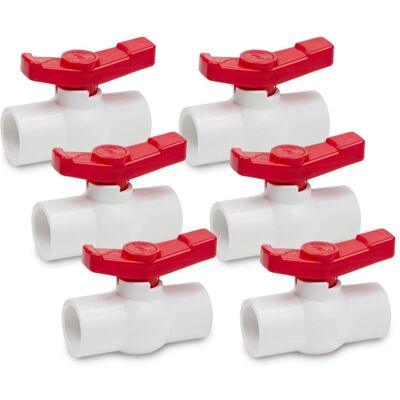 Tinor - 6pcs 32mm pvc Ball Valve Water Stop Valve Ball Valve 90 Degree Operation Pipe Fittings Tinor - 6pcs 32mm pvc Ball Valve Water Stop Valve Ball Valve 90 Degree Operation Pipe Fittings