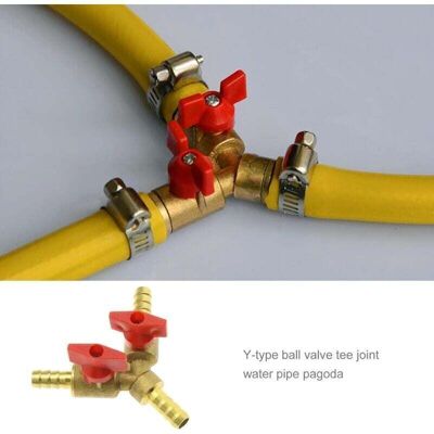 SNQ 8mm Brass Y-Type 3-Way Hose Fitting Pipe Joint Connector Adapter Compatible for Air, Water, and Gas SNQ 8mm Brass Y-Type 3-Way Hose Fitting Pipe Joint Connector Adapter Compatible for Air, Water, and Gas