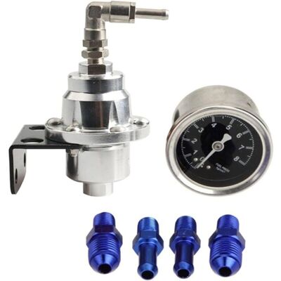 SNQ Adjustable fuel pressure regulator, fuel booster, universal pressure regulator with pressure gauge SNQ Adjustable fuel pressure regulator, fuel booster, universal pressure regulator with pressure gauge