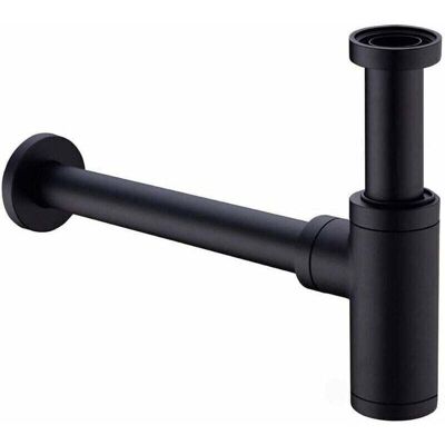 SNQ Brass Basin Siphon, Universal Siphon with 200mm Extension Tube, 1 1/4 x 32mm Adjustable Odor-Proof Leak-Proof Siphon, Matte Black SNQ Brass Basin Siphon, Universal Siphon with 200mm Extension Tube, 1 1/4 x 32mm Adjustable Odor-Proof Leak-Proof Siphon, Matte Black