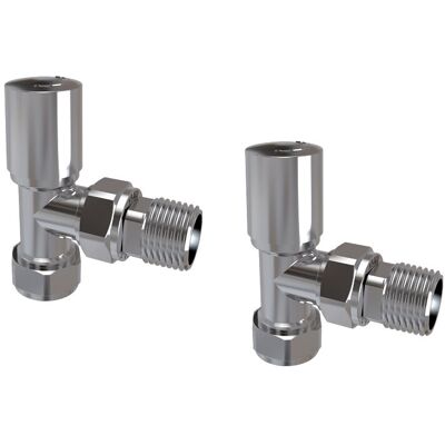 Acezanble Chrome Manual Angled Towel Rail Radiator Valve 15mm x 1/2" Acezanble Chrome Manual Angled Towel Rail Radiator Valve 15mm x 1/2"