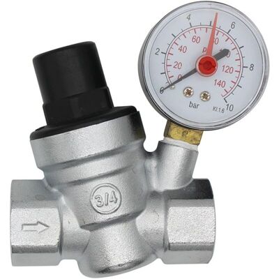 Memkey - DN20 water pressure reducer 3/4 inch water pressure regulator with pressure gauge Memkey - DN20 water pressure reducer 3/4 inch water pressure regulator with pressure gauge