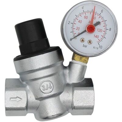Odipie - DN20 water pressure reducer 3/4 inch water pressure regulator with pressure gauge Odipie - DN20 water pressure reducer 3/4 inch water pressure regulator with pressure gauge