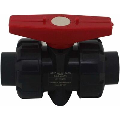 SNQ Double union valve for solvent welding, 20 mm diameter, PVC ball valve, ball valve, sphere ball valve for swimming pool, DN15 (Internal Diameter 20mm) SNQ Double union valve for solvent welding, 20 mm diameter, PVC ball valve, ball valve, sphere ball valve for swimming pool, DN15 (Internal Diameter 20mm)