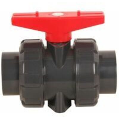 TORMATOR Double union valve for solvent welding, 32mm diameter, PVC ball valve, ball valve, sphere ball valve for swimming pool, DN25 (Internal Diameter 32mm) TORMATOR Double union valve for solvent welding, 32mm diameter, PVC ball valve, ball valve, sphere ball valve for swimming pool, DN25 (Internal Diameter 32mm)