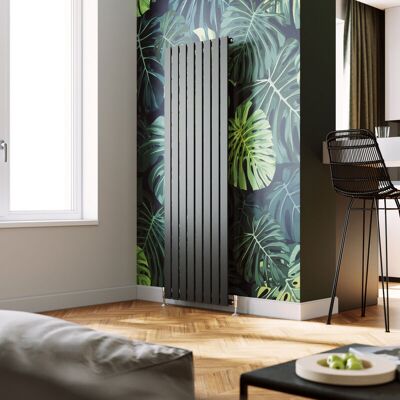 1800 x 608 mm Vertical Column Designer Rads Central Heating Radiator White Single Flat Panel + Thermostatic Radiator Valves - Elegant 1800 x 608 mm Vertical Column Designer Rads Central Heating Radiator White Single Flat Panel + Thermostatic Radiator Valves - Elegant