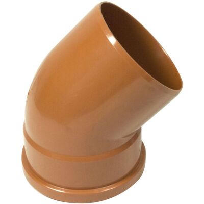 FloPlast 110mm PVC-U Underground Drain 45' Bend Connector FloPlast 110mm PVC-U Underground Drain 45' Bend Connector