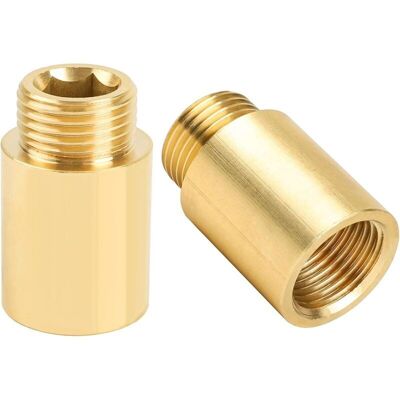 TORMATOR G1/2" x 30 mm tap extension, brass threaded extension (internal thread Ø 19.5 mm x external thread Ø 20.3 mm), for drinking water and heating TORMATOR G1/2" x 30 mm tap extension, brass threaded extension (internal thread Ø 19.5 mm x external thread Ø 20.3 mm), for drinking water and heating