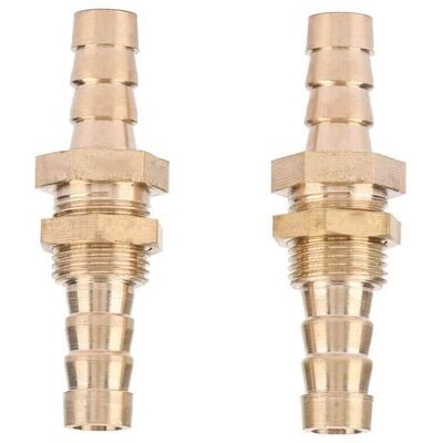 TEHTUY Gas Arriva Nipple Fitting, 2 Pieces Brass Barb Hose Bulkhead Hose Fitting Coupler Connector Adapter (8mm) TEHTUY Gas Arriva Nipple Fitting, 2 Pieces Brass Barb Hose Bulkhead Hose Fitting Coupler Connector Adapter (8mm)