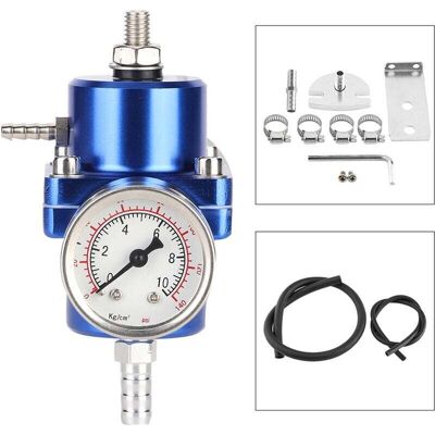 SNQ Jeffergarden Universal FPR Aluminum Alloy Fuel Pressure Regulator with Adjustable 0-140psi Gauge Hose SNQ Jeffergarden Universal FPR Aluminum Alloy Fuel Pressure Regulator with Adjustable 0-140psi Gauge Hose