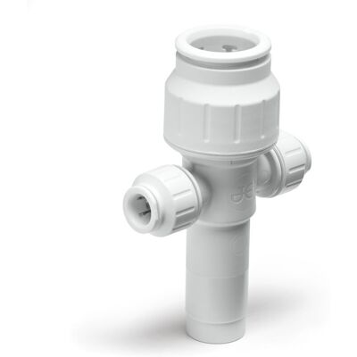 John Guest Speedfit 22mm x 10mm 2 Port Manifold With Stem PEM582210AW John Guest Speedfit 22mm x 10mm 2 Port Manifold With Stem PEM582210AW
