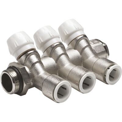 John Guest Speedfit - Brass Manifold 15mm x 3/4' 2 Port John Guest Speedfit - Brass Manifold 15mm x 3/4' 2 Port